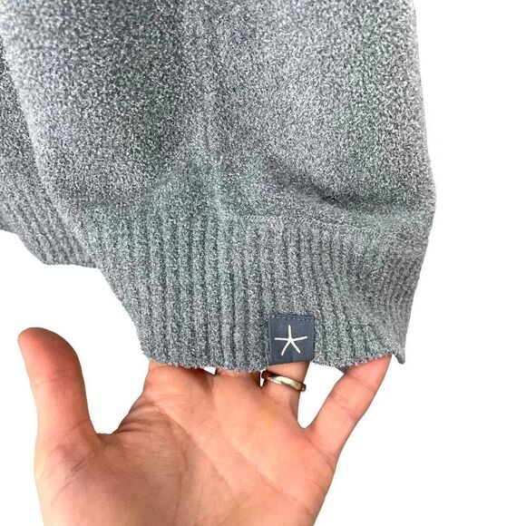 NEW Barefoot Dreams CozyChic Ultra Lite Hooded Seashore‎ Cardigan Sz S - Picture 6 of 8